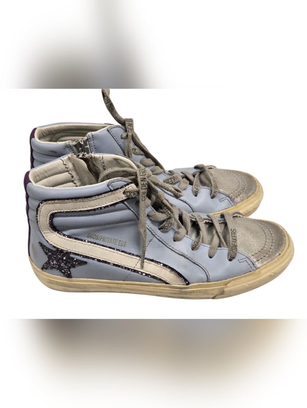 Golden‎ Goose Leather Glitter Accents Sneakers Women's Sz 36
